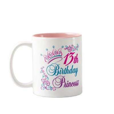 13th Birthday Princess Mug by BirthdayObsessions