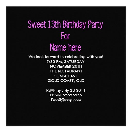 13th Sweet 13 Birthday Party Mixed Animal Print Custom Invitations