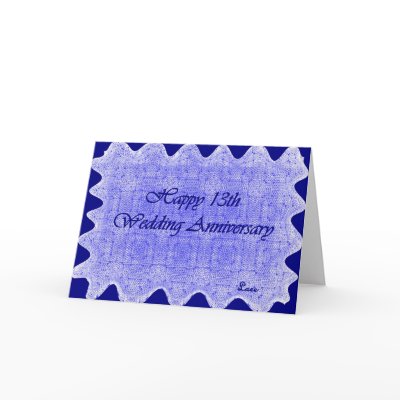 13th Wedding Anniversary Greeting Card