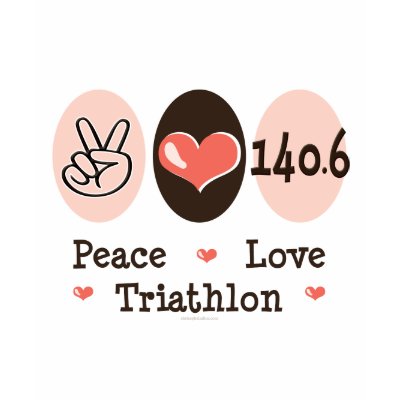 140.6 Peace Love Triathlon Long Sleeve T-shirt by RunnerTeesGifts