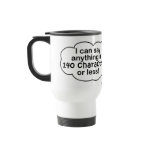 140 Characters Travel Cup Mug