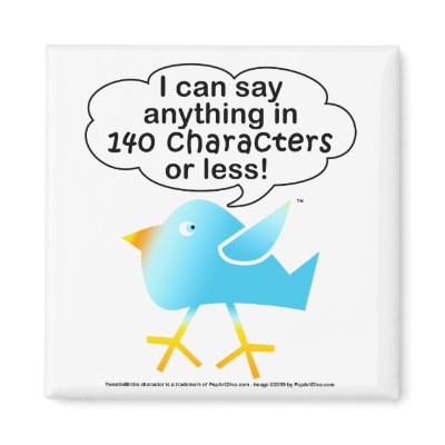 140 Characters Tweet Button Refrigerator Magnets by TweetleBirdie