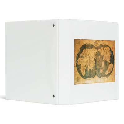 1418 Chinese World Map by Gavin Menzies Binders by wallarts