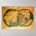 1418 Chinese World Map by Gavin Menzies Posters