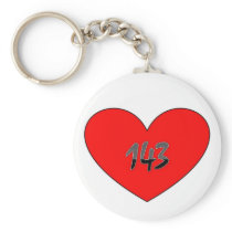 143 Means I Love You keychains