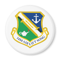 143rd Airlift Wing Fridge Magnets