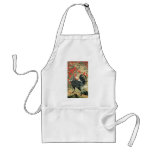 14. 南天雄鶏図, 若冲 Red Nuts and Rooster, Jakuchu Aprons