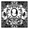 14.95 French Cameo Print Poster Black White Angel print