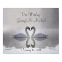 14.95 Personalized Swans in Love Print Bride Groom print