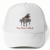 $14.95 Zebra Grand Piano Mesh Hat