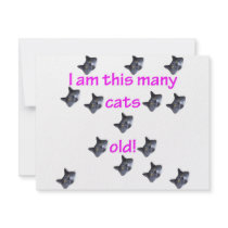 14 Cat Heads Old invitations