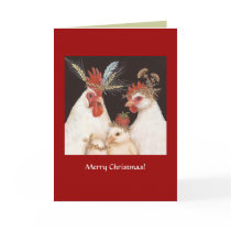 (#14) Chicken family Christmas card