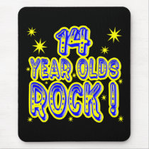 14 Year Olds Rock! (Blue) Mousepad
