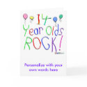 14 Year Olds Rock ! cards by BirthdaysRock 14 Year Olds Rock ! cards