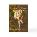 14th Birthday card, Cutie Pie Animal Collection by moonlake 14th Birthday card, Cutie Pie Animal Collection
