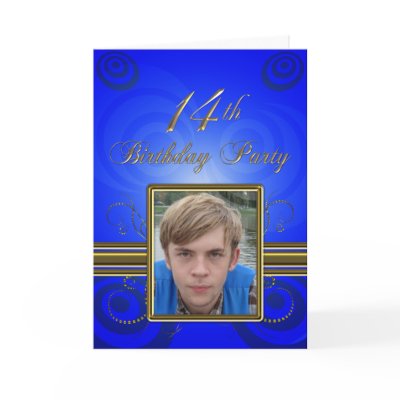 14th Birthday party Invitation Greeting Cards by Eggznbeenz