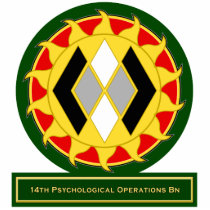 14th Psychological Operations Battalion DUI Acrylic Cut Out