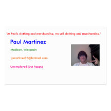 150544, Paul Martinez, Madison, Wisconsin, jpma... Business Card Template
