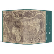 1507 Martin Waldseemuller World Map 3 Ring Binder