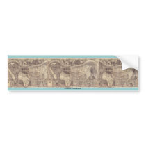 1507 Martin Waldseemuller World Map Bumper Sticker
