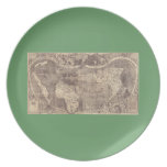 1507 Martin Waldseemuller World Map Dinner Plate