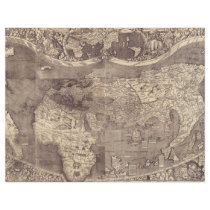 1507 Martin Waldseemuller World Map Full Color Flyer