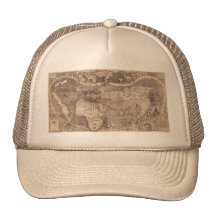 1507 Martin Waldseemuller World Map Hat