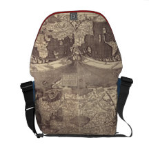 1507 Martin Waldseemuller World Map Messenger Bags