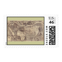 1507 Martin Waldseemuller World Map Stamp