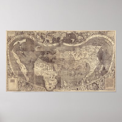 World Map Poster Black And White. World Map Hi Res.