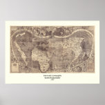 1507 Martin Waldseemuller World Map Print