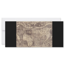 1507 Martin Waldseemuller World Map Rack Card Template