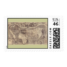 1507 Martin Waldseemuller World Map Stamp
