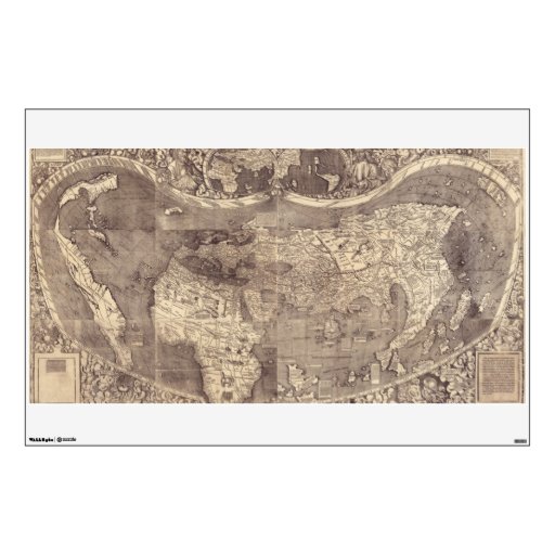1507 Martin Waldseemuller World Map Wall Skins