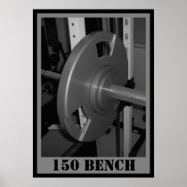 150 BENCH Weightlifting Poster