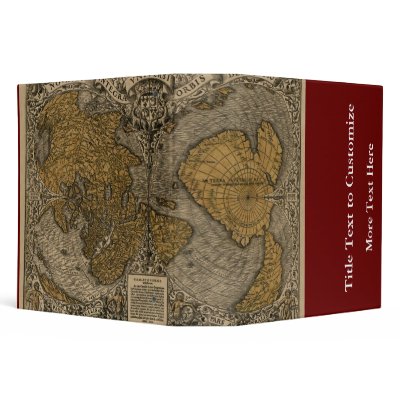 1531 Oronce Fine Antique World Map Binder by ZephyrusBooks