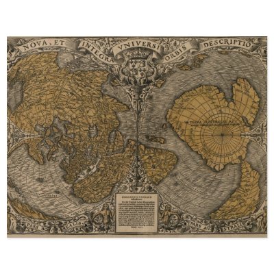 1531 Oronce Fine Antique World Map Flyer by ZephyrusBooks