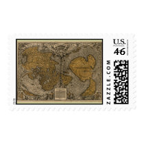 1531 Oronce Fine Antique World Map Stamps