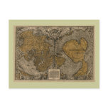 1531 Oronce Fine Antique World Map Postcard