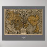 1531 Oronce Fine Antique World Map Print