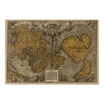 1531 Oronce Fine World Map posters