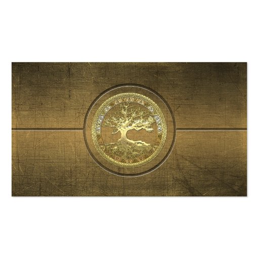 [154] Celtic Tree of Life [Gold] Business Card