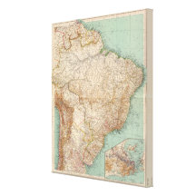 15556 el Brasil, Bolivia, Paraguay, Guayana Lona Estirada Galerías