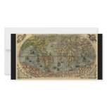 1565 Ferando Berteli Antique World Map Photo Greeting Card