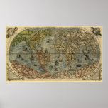 1565 Ferando Berteli Antique World Map Posters