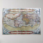 1572 Typus Orbis Terrarum Ortelius World Map Print