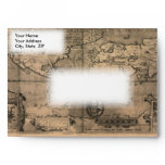 1581 Antique World Map by Nicola van Sype Envelope