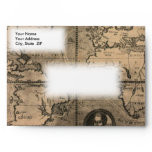 1581 Antique World Map by Nicola van Sype Envelopes