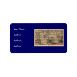 1581 Antique World Map by Nicola van Sype Personalized Address Label