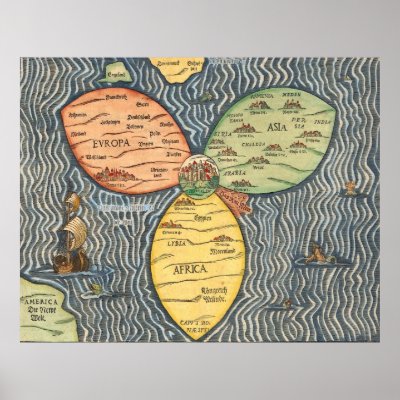 world map europe centered. 1581 - Bunting World